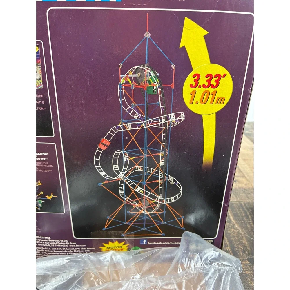 K'NEX Star Shooter Roller Coaster Building Set 13408 Motorized 3.33 Ft‎ Tall